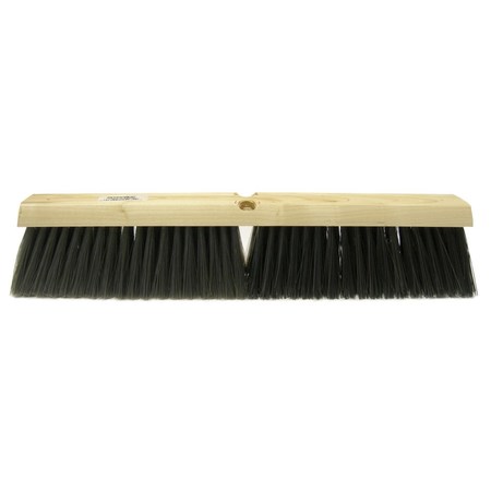 WEILER 24" Vortec ProSweep Floor Brush, Polystyrene Border w Blk Polypropylene 25235